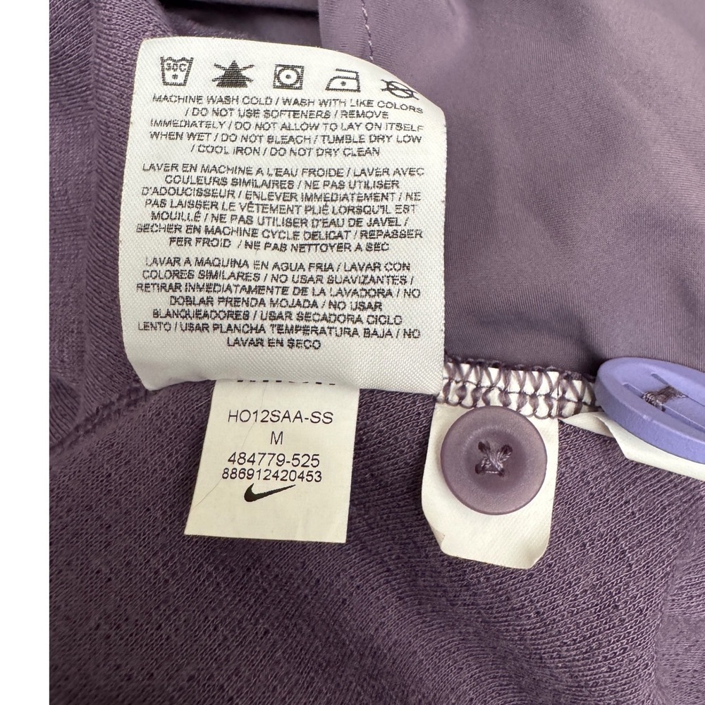 Nike Dri-FIT Wrap Jacket Asymmetrical Cowl Neck Purple Size Medium Activewear - Picture 8 of 9